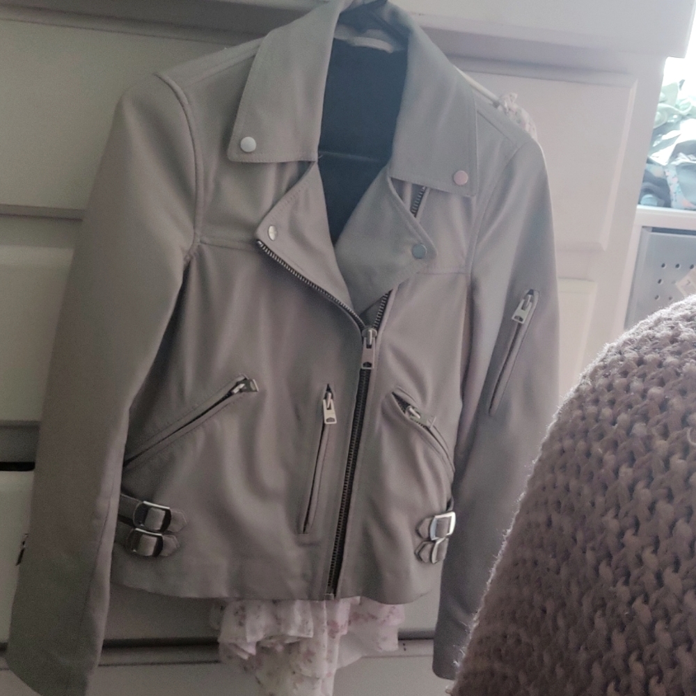 All saints leather biker jacket